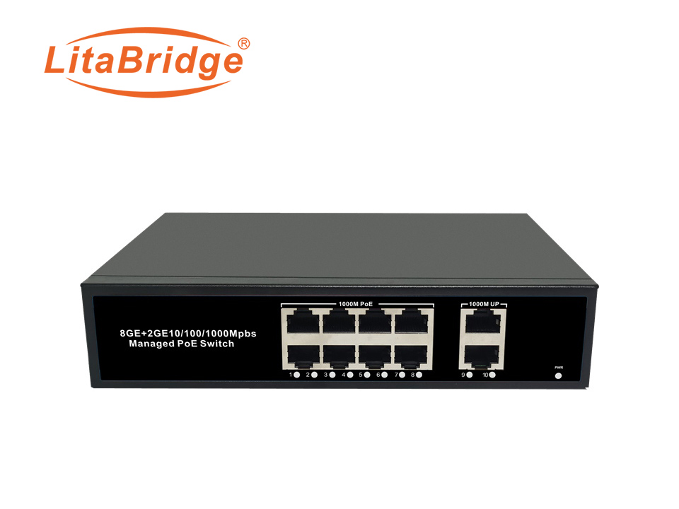 8 Port Web-Managed PoE Switch with 2 Gigabit SFP Slot - Newbridge