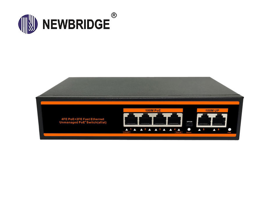 4 port PoE 10_100Mbps+2 LAN 10_100Mbps ND-HP0420 stantard PoE switch
