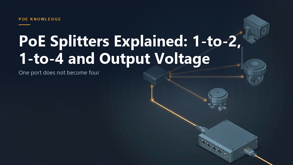 PoE Splitters Explained: 1-to-2, 1-to-4 and How to Pick the Right Output Voltage